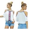 Trendy Casual Printed Off-shoulder Chiffon Blouse For Women Spring 2016