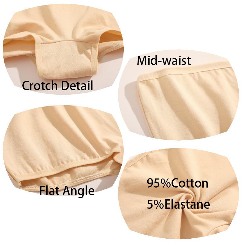 FINETOO Безопасные трусики для женщин, хлопковые боксеры, нижнее белье со средней посадкой, однотонные трусы