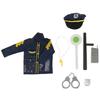 Kid Police Officer Role Play Costume Tools Kits Fancy Dress 8 Pieces