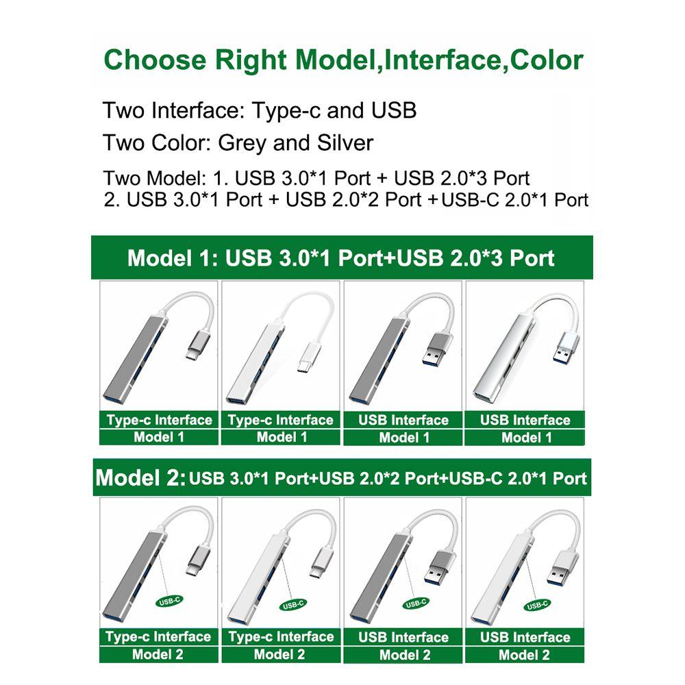 High Speed 4 Port OTG Adapter Dock Station USB C HUB Type-C USB 3.0 Expander