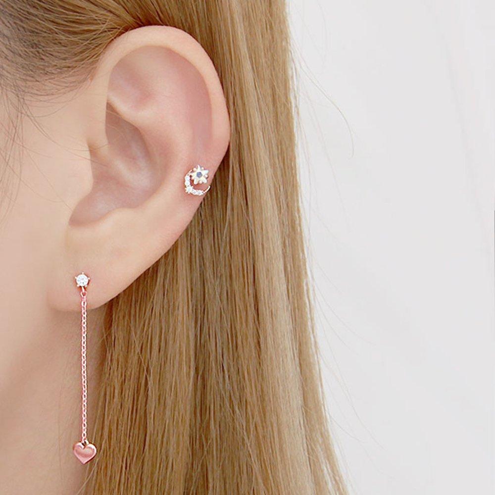 [1+1] Fashion Piercing Chain Love 3 types, choose 1, one side for sale