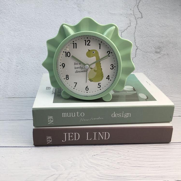 Милый студенческий стиль Е Чжун Прикроватные часы Будильник-динозавр Детские обучающие мультяшные часы A309
