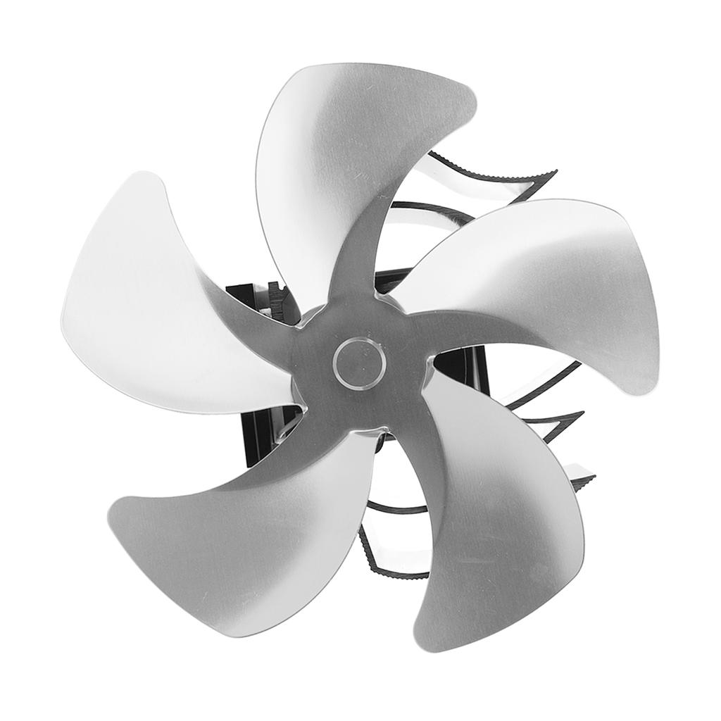 5-лопастной вентилятор для печи с подогревом, бесшумный настенный вентилятор для камина из алюминиевого сплава