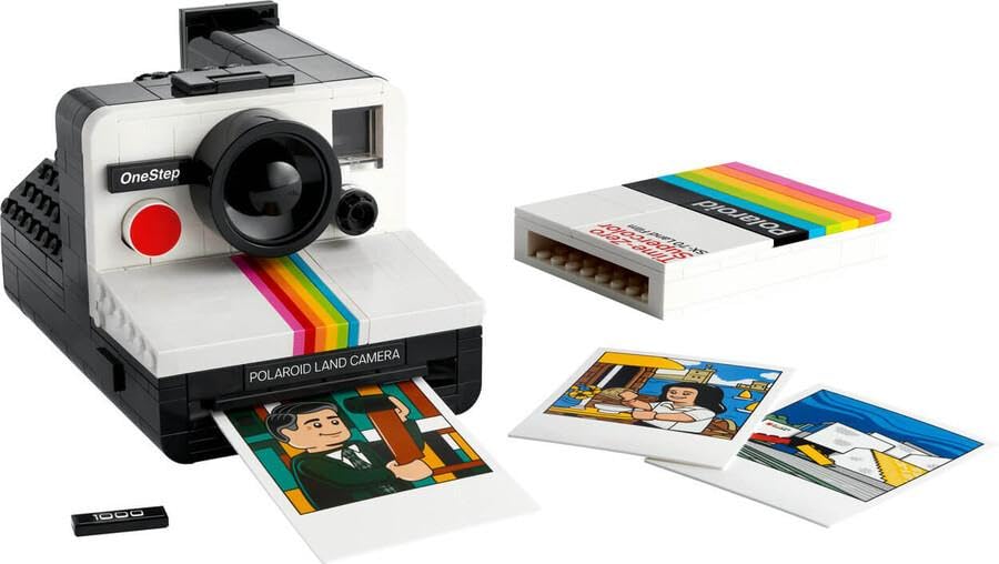 Игрушка LEGO Ideas Polaroid One-Step SX-70, Подарок на день рождения, Рождество, для мужчин и женщин, Стильный дизайн интерьера, 21345