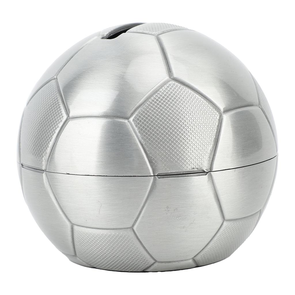 Металлическая копилка для монет в виде футбольного мяча большой вместимости, декоративная, многофункциональная, копилка для монет в виде футбольного мяча, футбольная копилка для детей, мальчиков