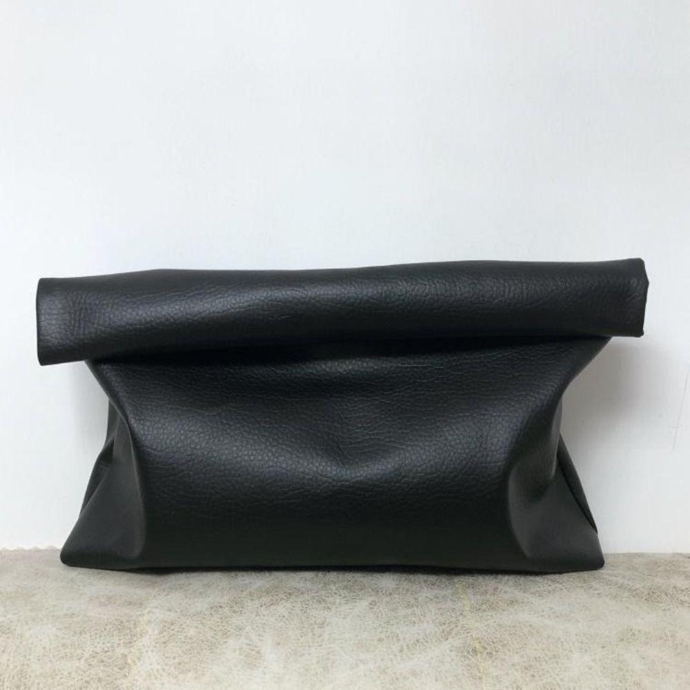 Large Capacity Clutch Bag Zipper Banquet Bag Elegant PU Handbag Work