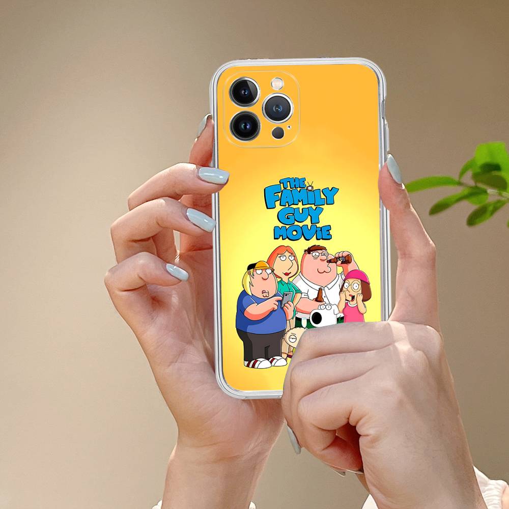 Aesthetic F-Family G-Guy Transparent Phone Case For IPhone 16 15 14 13 12 11 Pro Max Plus Soft Cover