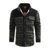 Winter Men's Handsome Long-sleeved Shirt Plaid Velvet Jacket Sherpa Shirt