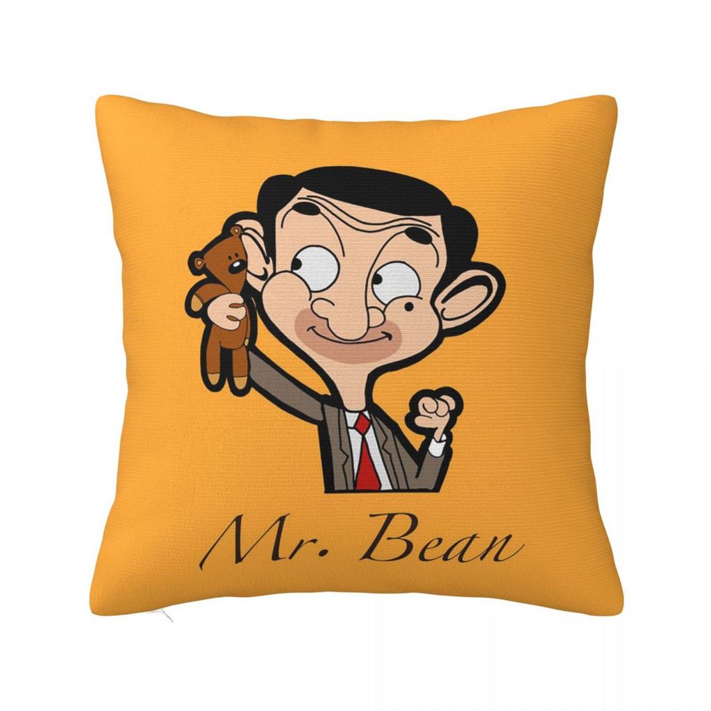 Mr Bean Cartoon Square Pillowcase Cushion Cover Comfort Pillow Case Throw Pillow Cover for Home Sofa Living Room