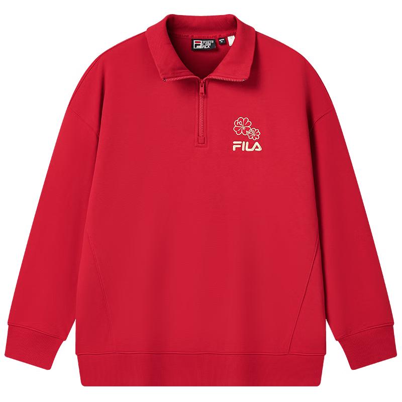 Fila Унисекс Толстовка с капюшоном и молнией на половину с цветочным принтом Бегония