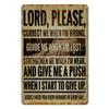 Vintage Aluminum Decorative Sign "Lord, Please" - Wall Hanging Inspirational Plaque for Indoor & Outdoor Use
