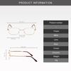 Folding Reading Glasses Portable Progressive Biofocal Eyewear   Parent Anti-Blue Ray Presbyopic Eyeglasses with Leather Case