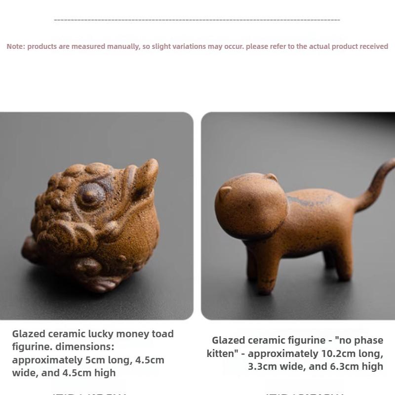 Ретро керамический чайный питомец кот маленький чайный игровой покров набор для чая Кунг-фу можно выращивать чайная церемония украшение