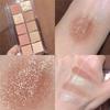 10 Colors Eyeshadow Shimmer Pearly Matte Sequins Earth Color Eyeshadow Palette Waterproof Long-Lasting Makeup