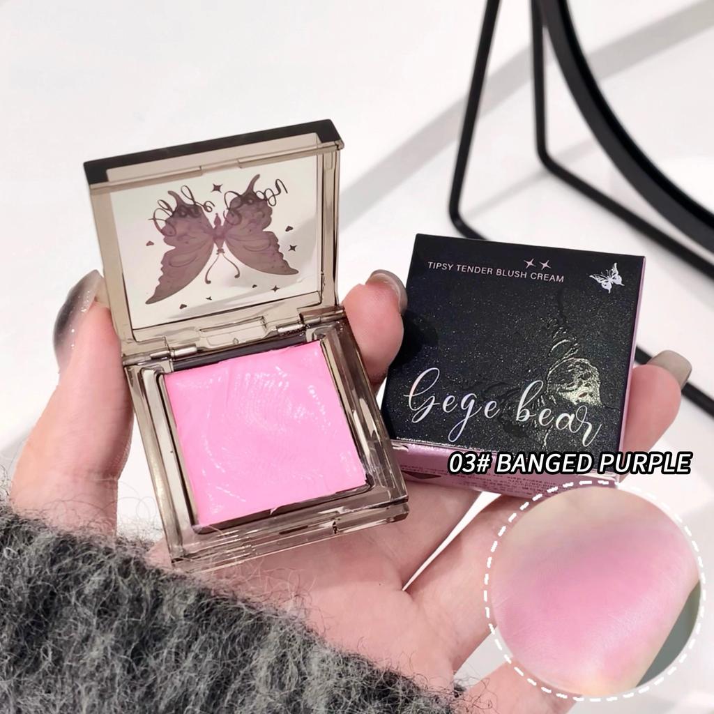 GEGE BEAR Butterfly Blush Cream Silky Texture Long-lasting And Natural New Multi-purpose Eyeshadow And Lipstick