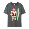 Cool Santa Surfboard Shades Cartoon Comfortable T Shirt Company Cool Cotton Fabric Men T Shirt Hip Hop Tee Shirts Wholesale