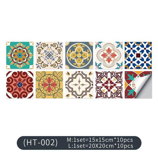 Mandala Tile Stickers Self-adhesive Wall Stickers Tile Paste Waterproof Oil-proof Wall Sticker Furniture Stickers Wallpaper