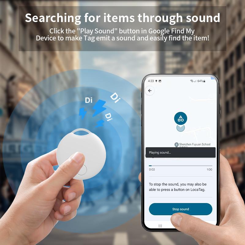 Для Google Smart GPS Tracker Работает с приложением Android Google Find Hub Локатор Ключи Поиск Пожилых Людей Домашних Животных для Телефонов Samsung XIAOMI