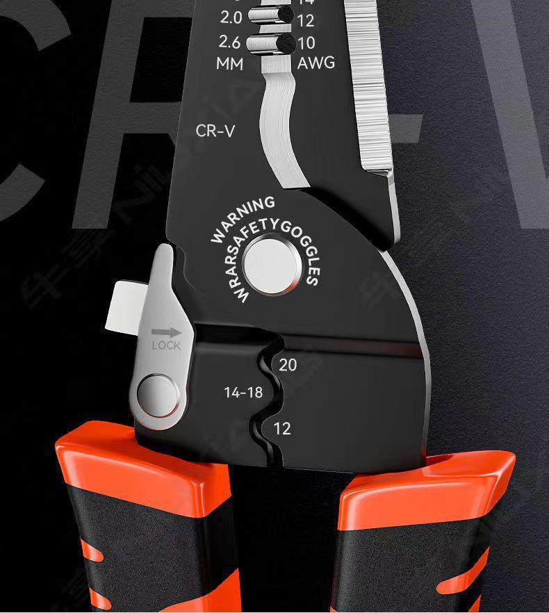 Многофункциональный инструмент электрика 8-в-1 для зачистки проводов