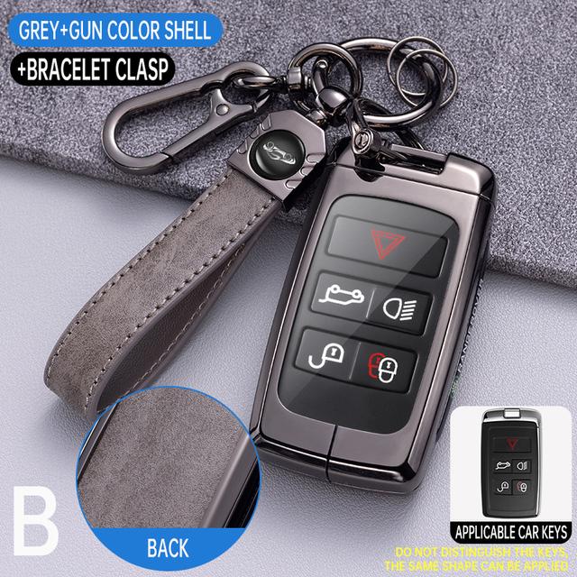 Zinc Alloy Car Key Case Cover Shell For Land Rover Range Rover Discovery Evoque Sport Velar For Jaguar XE E-Pace Accessories