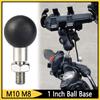 Motorcycle Handlebar Rail Mount M8 M10 Ball Mount Base Adapter 25mm Ball Head Screw On Mount for Action Camera Phone Holder