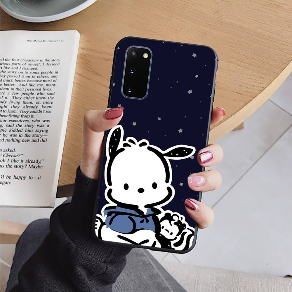 Черный чехол AH48 Pochacco для OPPO Reno 8 6 5 4 Pro Find X3 A17 A31 A38 A40 A53 A54 A55 A74 A76 A78 A77 A80 A94 A95 A96 Pro Sofe Cover