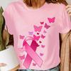 Butterflies Breast Cancer Awareness Pink Ribbon October 2024 Womens T-Shirt  BC