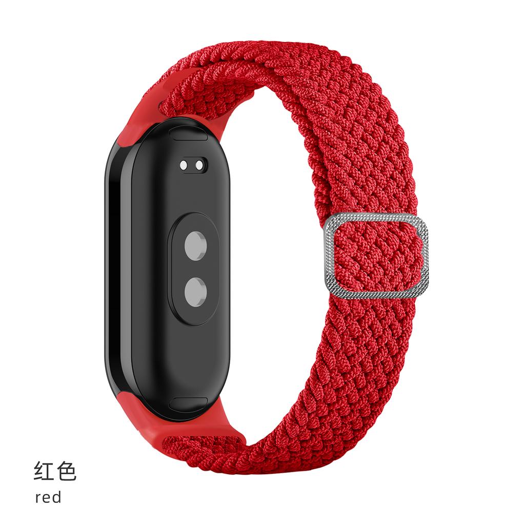 Ремешок для Xiaomi Mi Band 10 9 8 Эластичный плетеный Solo Loop Регулируемая пряжка Замена correa bracelet для Miband 4 3 5 6 7