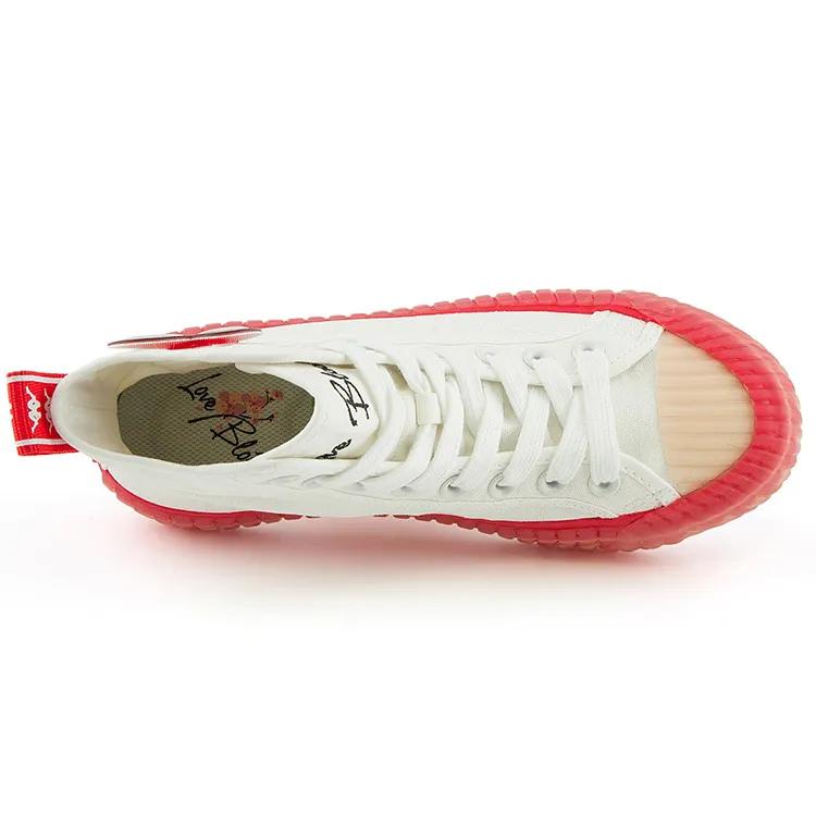 Kappa Slip Resistant Abrasion Resistant High top Canvas Shoes Women's Pink White (Unisex) Canvas Shoes KPDBEVS95 012A