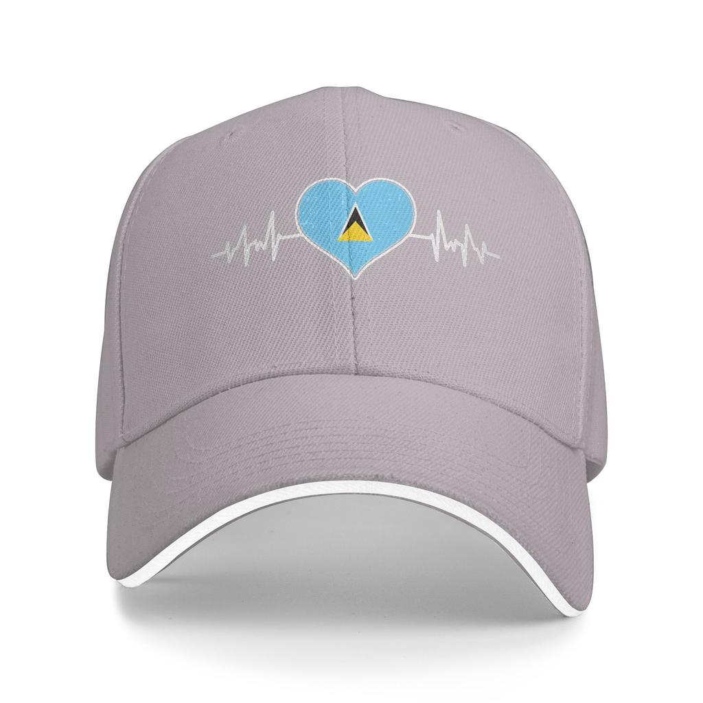 Saint Lucia Flag Sun Baseball Cap Summer Women Men Design Trucker Hat Sunscreen y2k Retro Kpop Rock Baseball Caps