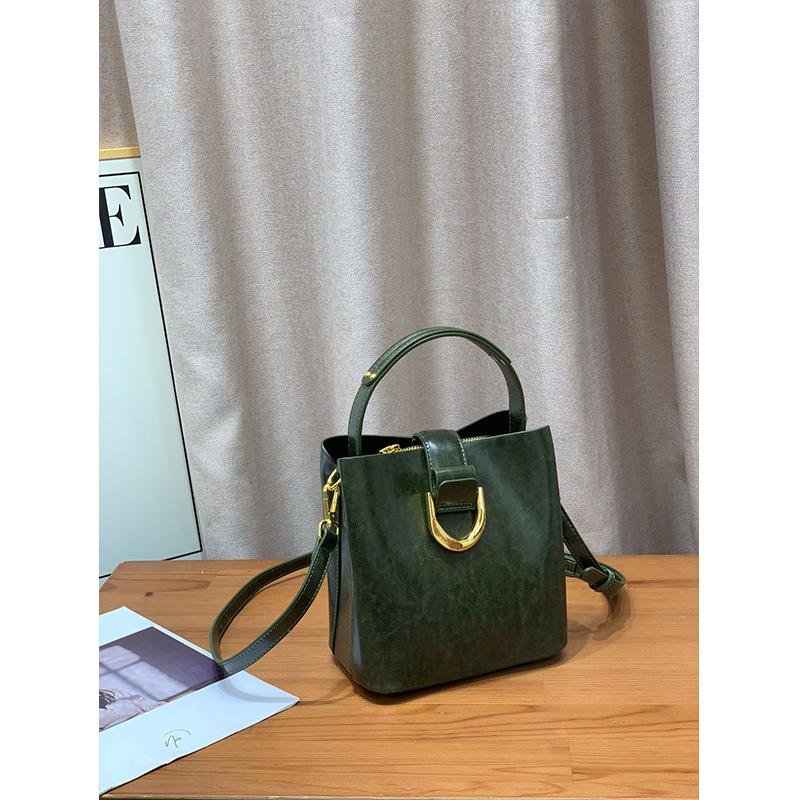 Женская сумка-ведро из 100% натуральной кожи, новая модная, большой вместимости, для поездок на работу, ручная сумка, на плечо, кроссбоди для женщин