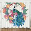 Штора Мультяшное Животное Павлин 3D Цифровая Печать Светонепроницаемая Штора На Люверсах
