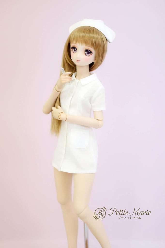 DD SD совместимая медсестра одежда медсестры платье медсестры ангел в белом халате белый чисто белый 60 см кукла BJD одежда для куклы [Petite Marie] 1/3 [Petite Marie]