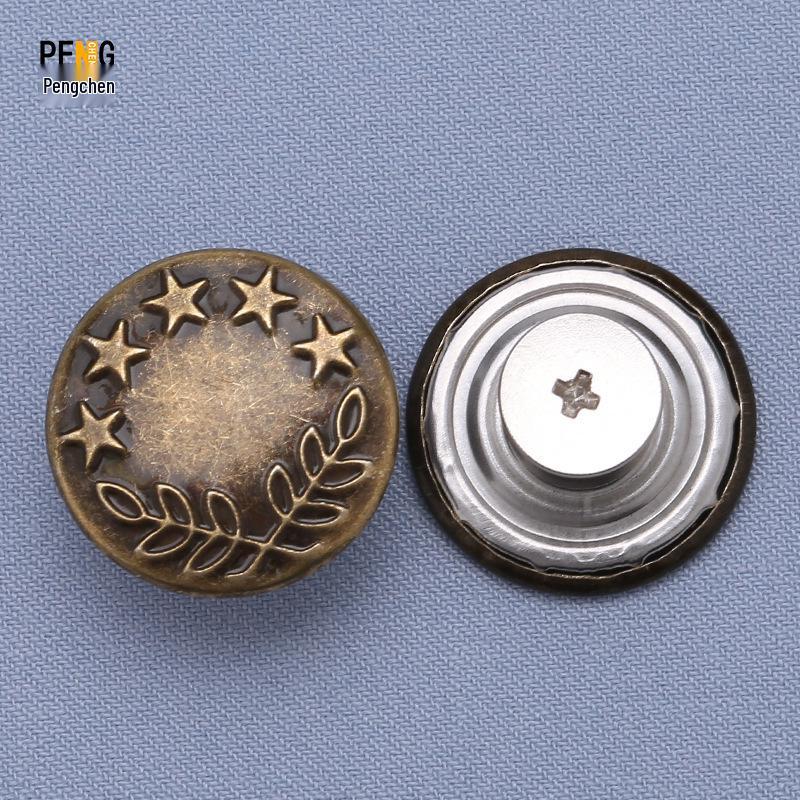 Регулируемые бесшовные металлические пуговицы для джинсовой ткани, съемная утягивающая талию волшебная кнопка