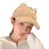 Hat women's winter new cute cat ears empty top knitted hat casual ponytail warm wool hat