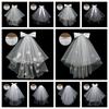 Flower Marry Veil Pearl Wedding Gauze Simple Bride Head Gauze  Women