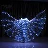 Battery Operated LED Wings Light Up Belly Dance for Adults Kids, Glowing Halloween Costume Performance Props Unisex Festival with Colorful Lights,