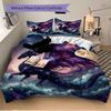 3pcs Cosmic Dragon Soaring Through Celestial Waves Printed Bedding Set, Soft and Comfortable Quilt Cover for Bedroom, Guest Room (1 Duvet Co
