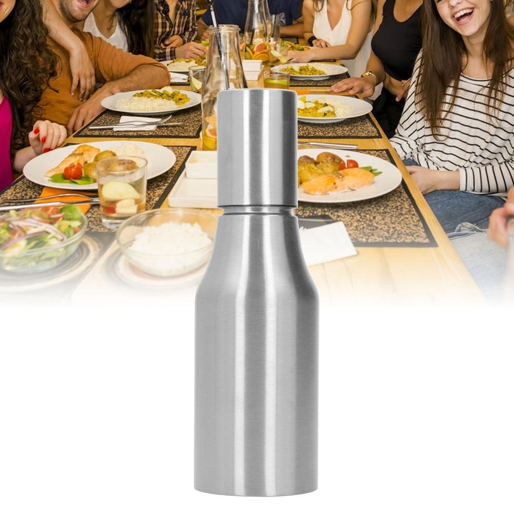 304 Stainless Steel Olive Oil Decanter 500ml Capacity Vinegar Dispenser Bottle Kitchen Use