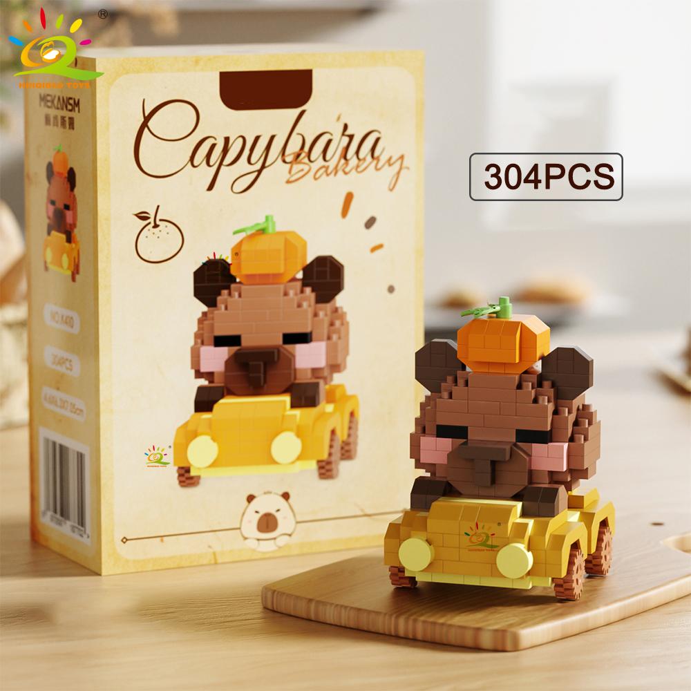 MOC Капибара Морская свинка Животное Микро Строительный Блок Мини Алмазная Модель Свинка Кирпичная Игрушка для Детей Настольный Декор.