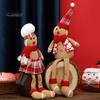 Пряничный человечек, кукла с длинными ногами, рождественская мягкая плюшевая игрушка, милая кухонная пряничная фигурка для мужчин и женщин, украшение на рождественскую елку