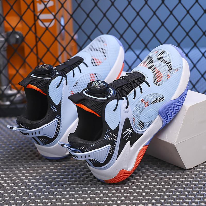 31-40 Подростковые Противоскользящие и Износостойкие Большого Размера Удобные и Модные Баскетбольные Кроссовки с Высоким Верхом из Сетки Спортивная Обувь