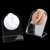 Silicone Ear Model Practice Piercings Tools Ear Studs Display With Acrylic Stand
