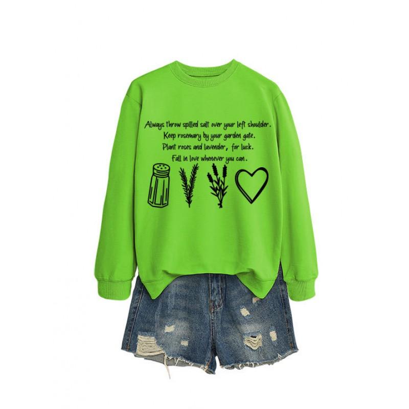 Womens Oversized Cotton Blend Hoodie Sweatshirt With Graphic Print Winter Casual Wear