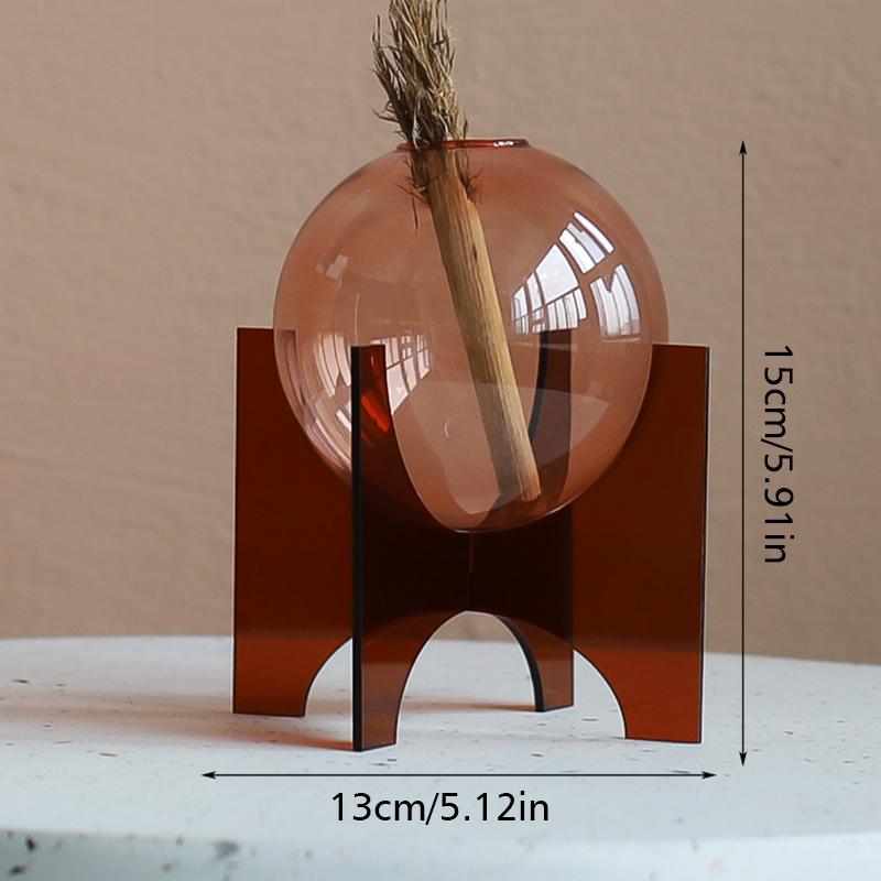1 набор вазы в форме шара, современная ваза в форме шара, скандинавская пластиковая ваза, прозрачная акриловая стеклянная ваза, уникальная, 13 стилей
