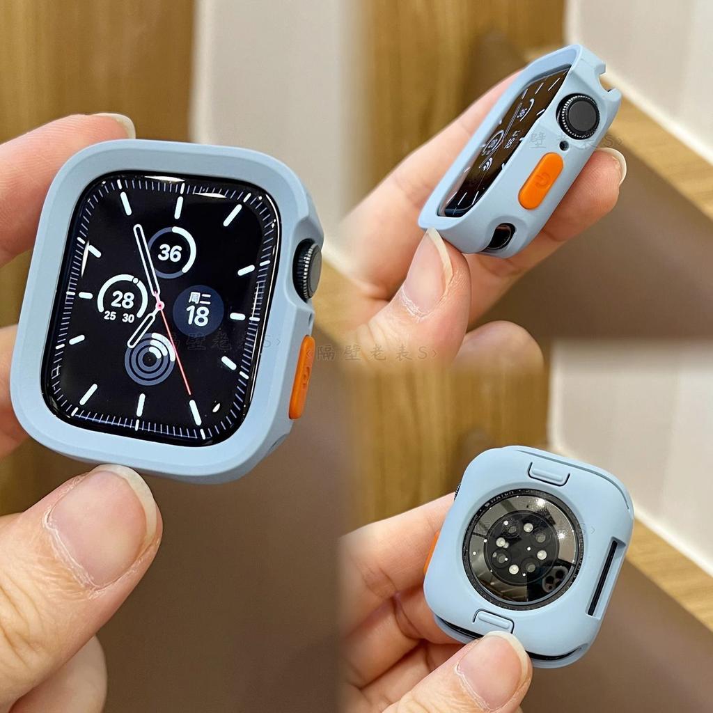 Мягкий чехол из ТПУ для Apple Watch S10 - мягкий чехол, устойчивый к падениям, полупрозрачный, без стекла, двухцветный чехол для iWatch10/9/8/7/6/5/4/3/2/1/Se/Ultra/ultra2