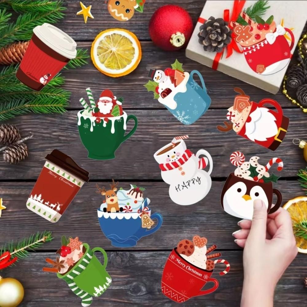12 Styles Christmas Sticky Notes Self-Stick Refrigerator Sticky Notes Christmas Gift Giving