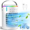 Portable Air Conditioner Mini Air Cooler USB Air Conditioning Fan 600ml Ice Water Air Cooling Fan With Humidifier for Bedroom