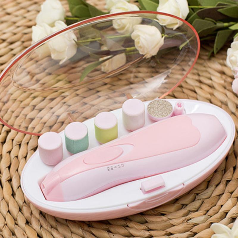 New Design Mini Electric Baby Nail File Cutter Clipper Trimmer Manicure Fashion with Led Light