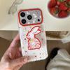 Пасторальный чехол для iPhone с грибами и яблоками и кроликом для iPhone 17/16 Pro Max/15 Pro - Девичий дизайн с сердцем
